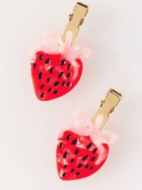 Anthropologie Berry Cute Crease Free Clips NWT